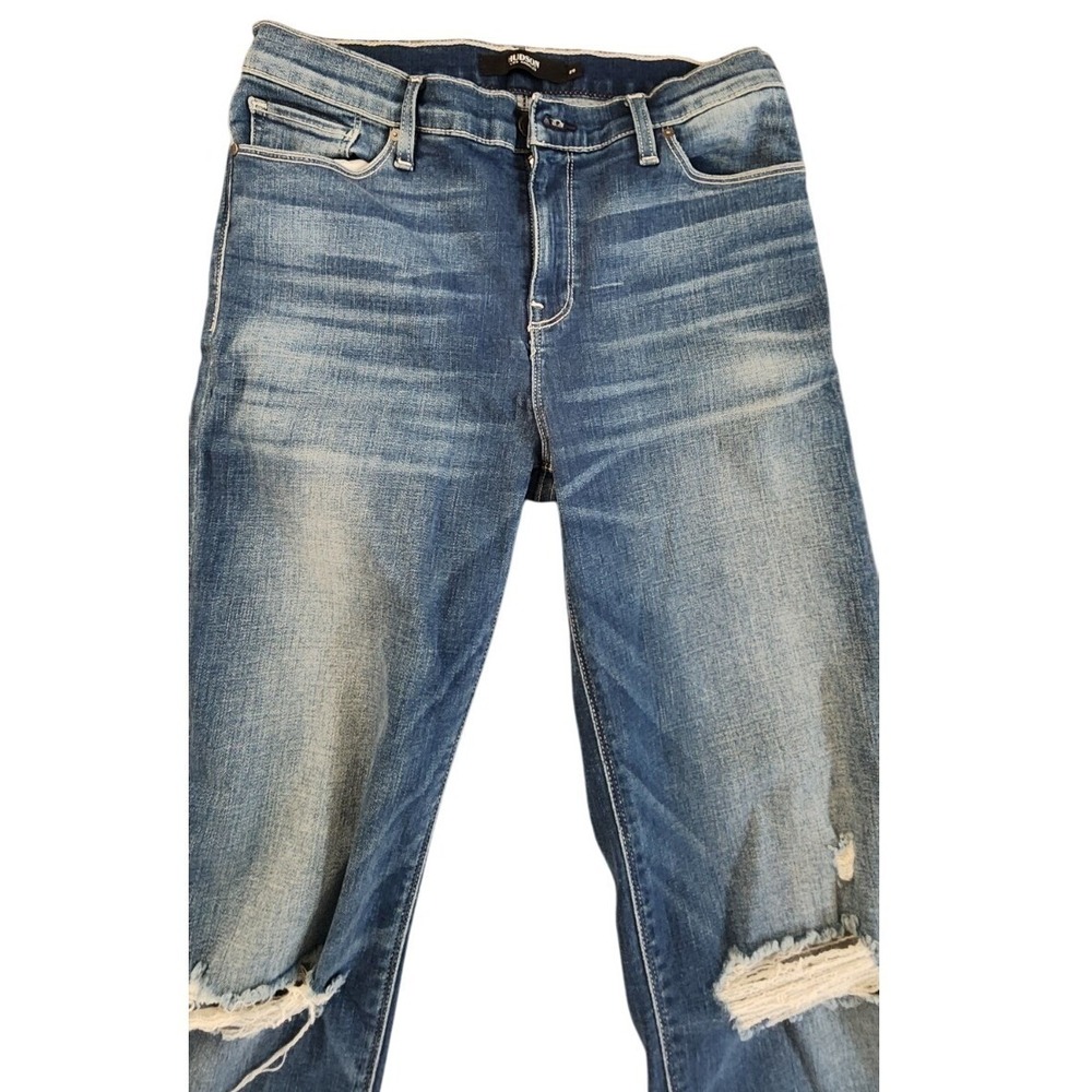 Hudson‎ Jeans Women 29 NICO RIVIERA MID-RISE Tally Skinny Crop RAW HEM CIGARETTE